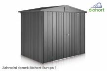Obrázek k výrobku 38490 - Biohort Zahradní domek EUROPA 6, tmavě šedá metalíza .