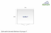Obrázek k výrobku 38493 - Biohort Zahradní domek EUROPA 7, šedý křemen metalíza .