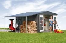 Obrázek k výrobku 38493 - Biohort Zahradní domek EUROPA 7, šedý křemen metalíza .