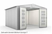 Obrázek k výrobku 38492 - Biohort Zahradní domek EUROPA 7, stříbrná metalíza .