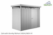 Obrázek k výrobku 38504 - Biohort Zahradní domek HIGHLINE® H1, stříbrná metalíza .