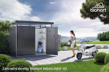 Obrázek k výrobku 38509 - Biohort Zahradní domek HIGHLINE® H2, tmavě šedá metalíza .