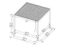 Obrázek k výrobku 95635 - bioklimatická pergola LANITPLAST ALUGARDEN 3x3 m LG5062