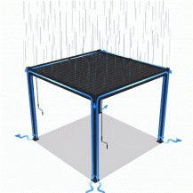 Obrázek k výrobku 95635 - bioklimatická pergola LANITPLAST ALUGARDEN 3x3 m LG5062