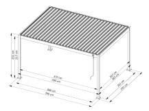 Obrázek k výrobku 95634 - bioklimatická pergola LANITPLAST ALUGARDEN 4x3 m LG5063