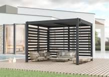 Obrázek k výrobku 92020 - boční lamelová zástěna 2,5 m k pergole LANITPLAST BIOCLIMATIC BASIC LG4291