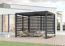 Obrázek k výrobku 92025 - boční lamelová zástěna 4,0 m k pergole LANITPLAST BIOCLIMATIC BASIC LG4295