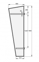 Obrázek k výrobku 42030 - boční stěna LANITPLAST UNI bílá / PC