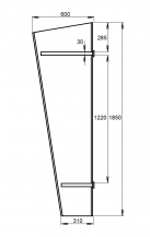 Obrázek k výrobku 42075 - boční stěna LANITPLAST UNI stříbrná / PLEXI