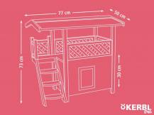 Obrázek k výrobku 81596 - Bouda pro kočky s terasou KERBL LODGE 77x50x73cm