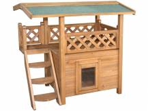 Obrázek k výrobku 81596 - Bouda pro kočky s terasou KERBL LODGE 77x50x73cm