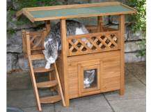 Obrázek k výrobku 81596 - Bouda pro kočky s terasou KERBL LODGE 77x50x73cm