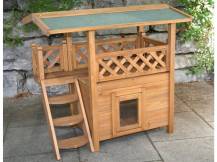 Obrázek k výrobku 81596 - Bouda pro kočky s terasou KERBL LODGE 77x50x73cm