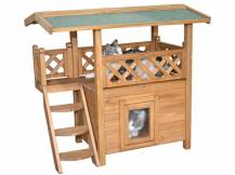 Obrázek k výrobku 81596 - Bouda pro kočky s terasou KERBL LODGE 77x50x73cm