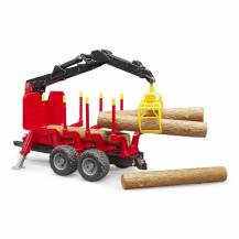 Obrázek k výrobku 81565 - BRUDER Přívěs na dřevo se 4 kmeny