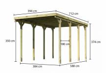 Obrázek k výrobku 80132 - carport KARIBU CARAVAN 25965 LG3393