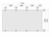 Obrázek k výrobku 80132 - carport KARIBU CARAVAN 25965 LG3393