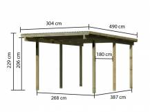 Obrázek k výrobku 22057 - carport KARIBU ECO 1A 62023