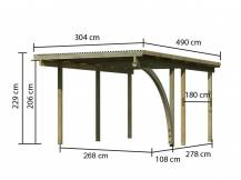 Obrázek k výrobku 54167 - carport KARIBU ECO 1B 62025