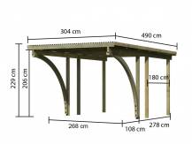 Obrázek k výrobku 54170 - carport KARIBU ECO 1C 62027