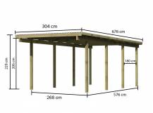 Obrázek k výrobku 54169 - carport KARIBU ECO 2A 62029