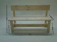 Obrázek k výrobku 39138 - Dětská dřevěná lavice s opěradlem Dáša .
