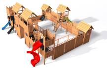 Obrázek k výrobku 21817 - Dětská herní sestava Hrad z akátu - zákázková výroba .