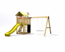 Obrázek k výrobku 82532 - Dětské hřiště Monkey´s Home Malý pirát DOOK se žlutou skluzavkou Dětské hřiště Monkey´s Home Malý pirát DOOK se žlutou skluzavkou