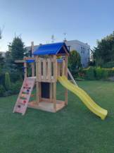 Obrázek k výrobku 78551 - Dětské hřiště Monkey´s Home Malý pirát HOOK s modrou skluzavkou Dětské hřiště Monkey´s Home Malý pirát HOOK s modrou skluzavkou