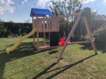 Obrázek k výrobku 78551 - Dětské hřiště Monkey´s Home Malý pirát HOOK s modrou skluzavkou Dětské hřiště Monkey´s Home Malý pirát HOOK s modrou skluzavkou