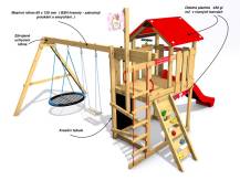 Obrázek k výrobku 78552 - Dětské hřiště Monkey´s Home Malý pirát HOOK se zelenou skluzavkou Dětské hřiště Monkey´s Home Malý pirát HOOK se zelenou skluzavkou