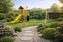 Obrázek k výrobku 78553 - Dětské hřiště Monkey´s Home Malý pirát HOOK se žlutou skluzavkou