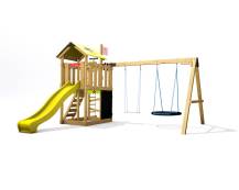 Obrázek k výrobku 78553 - Dětské hřiště Monkey´s Home Malý pirát HOOK se žlutou skluzavkou Dětské hřiště Monkey´s Home Malý pirát HOOK se žlutou skluzavkou