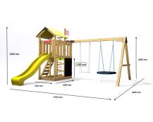 Obrázek k výrobku 78553 - Dětské hřiště Monkey´s Home Malý pirát HOOK se žlutou skluzavkou Dětské hřiště Monkey´s Home Malý pirát HOOK se žlutou skluzavkou