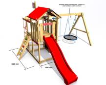 Obrázek k výrobku 78553 - Dětské hřiště Monkey´s Home Malý pirát HOOK se žlutou skluzavkou Dětské hřiště Monkey´s Home Malý pirát HOOK se žlutou skluzavkou