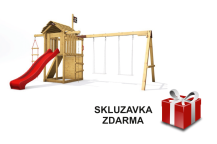 Obrázek k výrobku 80806 - Dětské hřiště Monkey´s Home Malý pirát JIM s červenou skluzavkou