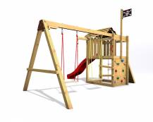 Obrázek k výrobku 80806 - Dětské hřiště Monkey´s Home Malý pirát JIM s červenou skluzavkou 2024 ...