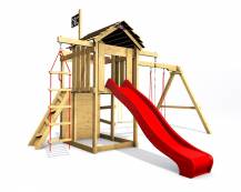 Obrázek k výrobku 80806 - Dětské hřiště Monkey´s Home Malý pirát JIM s červenou skluzavkou 2024 ...