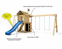 Obrázek k výrobku 80806 - Dětské hřiště Monkey´s Home Malý pirát JIM s červenou skluzavkou 2024 ...
