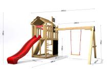 Obrázek k výrobku 78602 - Dětské hřiště Monkey´s Home Malý pirát MAD s modrou skluzavkou Dětské hřiště Monkey´s Home Malý pirát MAD  s modrou skluzavkou