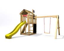 Obrázek k výrobku 78601 - Dětské hřiště Monkey´s Home Malý pirát MAD se žlutou skluzavkou Dětské hřiště Monkey´s Home Malý pirát MAD  se žlutou skluzavkou