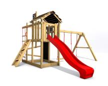 Obrázek k výrobku 78604 - Dětské hřiště Monkey´s Home Malý pirát RED s červenou skluzavkou Dětské hřiště Monkey´s Home Malý pirát RED s červenou skluzavkou