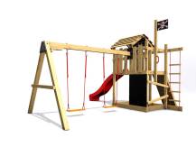 Obrázek k výrobku 78604 - Dětské hřiště Monkey´s Home Malý pirát RED s červenou skluzavkou Dětské hřiště Monkey´s Home Malý pirát RED s červenou skluzavkou