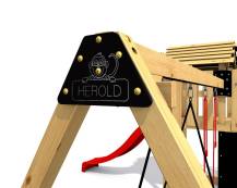 Obrázek k výrobku 78604 - Dětské hřiště Monkey´s Home Malý pirát RED s červenou skluzavkou Dětské hřiště Monkey´s Home Malý pirát RED s červenou skluzavkou