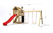 Obrázek k výrobku 78604 - Dětské hřiště Monkey´s Home Malý pirát RED s červenou skluzavkou Dětské hřiště Monkey´s Home Malý pirát RED s červenou skluzavkou