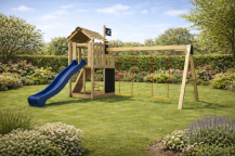 Obrázek k výrobku 78606 - Dětské hřiště Monkey´s Home Malý pirát RED s modrou skluzavkou