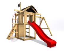 Obrázek k výrobku 82513 - Dětské hřiště Monkey´s Home Malý pirát SAM s červenou skluzavkou