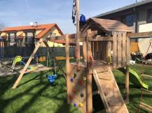 Obrázek k výrobku 82513 - Dětské hřiště Monkey´s Home Malý pirát SAM s červenou skluzavkou Dětské hřiště Monkey´s Home Malý pirát SAM s červenou skluzavkou