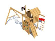 Obrázek k výrobku 82515 - Dětské hřiště Monkey´s Home Malý pirát SAM se zelenou skluzavkou Dětské hřiště Monkey´s Home Malý pirát SAM se zelenou skluzavkou