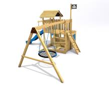 Obrázek k výrobku 90735 - Dětské hřiště Monkey´s Home Velký pirát JOLLY modrá Dětské hřiště Monkey´s Home Velký pirát JOLLY